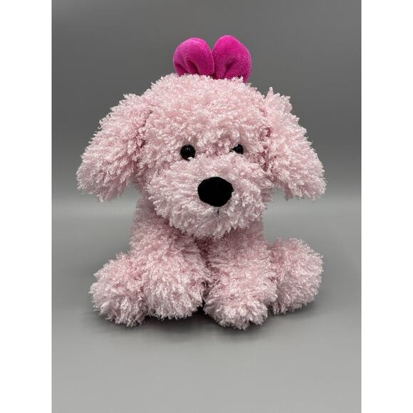 2021 Animal Adventure Pink Curly Doodle Poodle Puppy Plush 11” Stuffed Dog - Picture 1 of 11